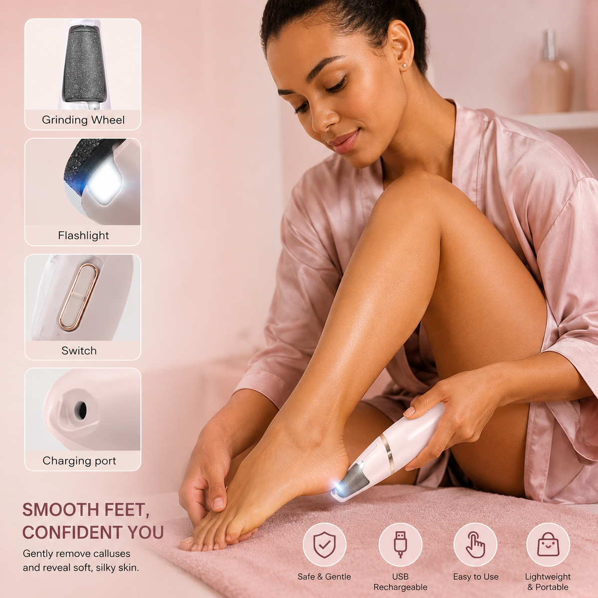 Rechargeable Electric Foot File Callus Remover